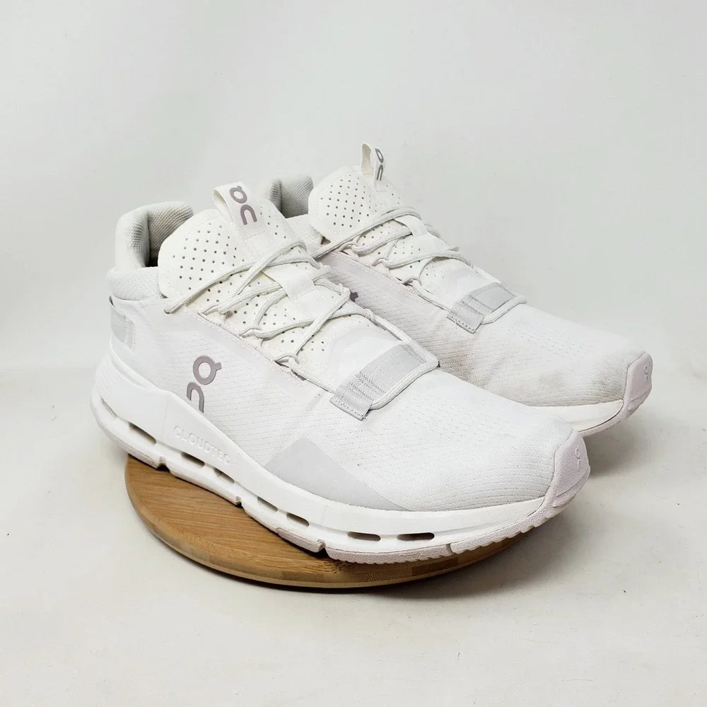 On Cloudnova Shoes Womens 11 White Sneaker Casual Gym Running Comfort